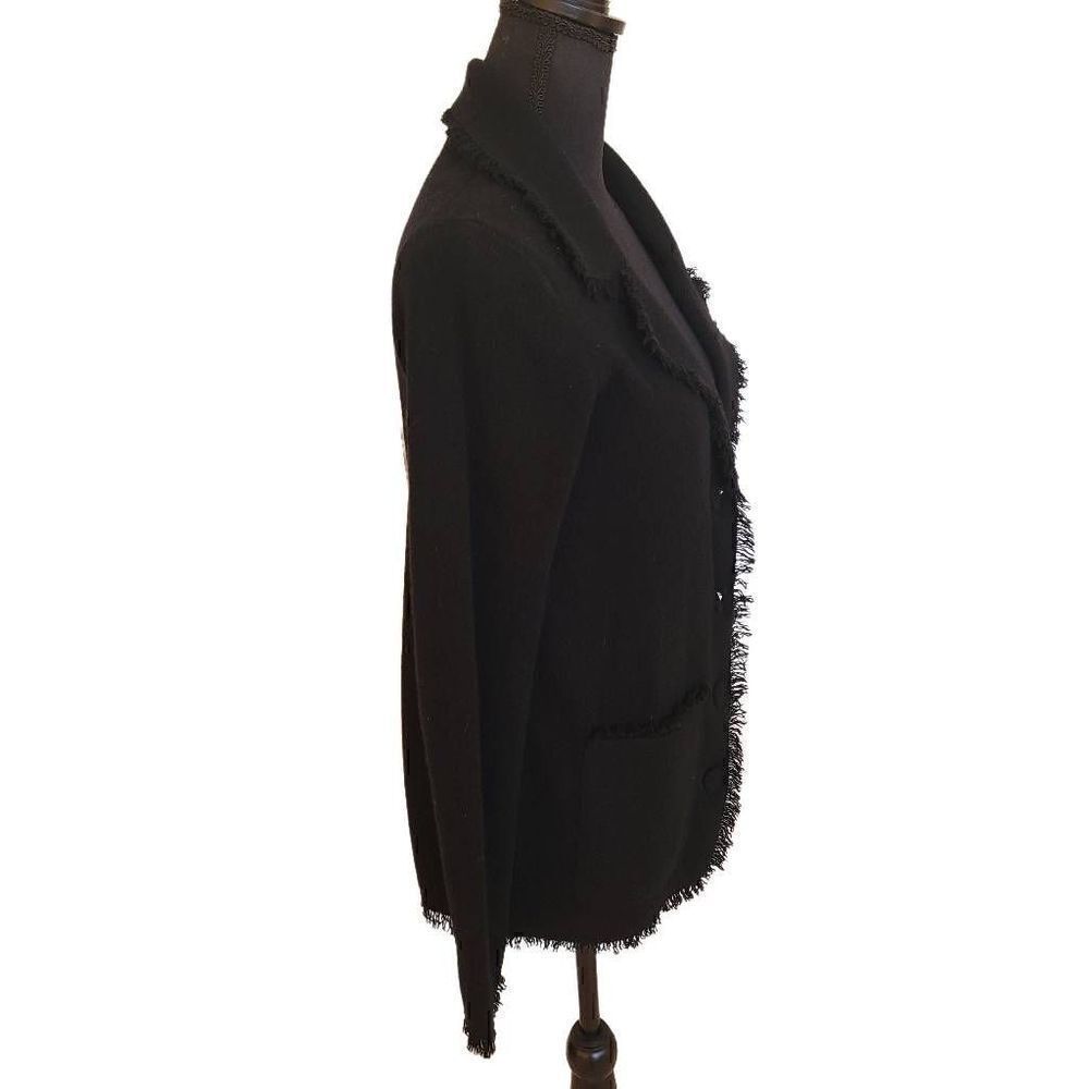 Armand Diradourian Womens Black Cashmere Sweater Jacket Small - Picture 2 of 12
